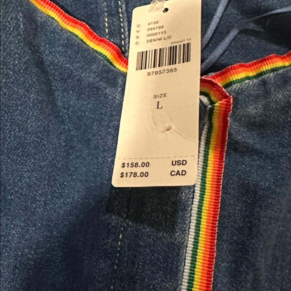NWT! Anthropologie Pilcro Strapless Button-Front Denim Mini Dress 🚦 🥝 - Picture 6 of 7